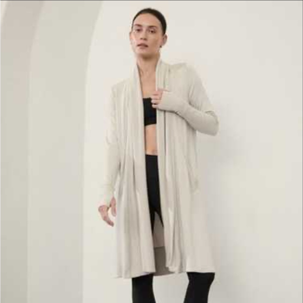 Athleta Compact Coaster Long Wrap Sweater Cardigan